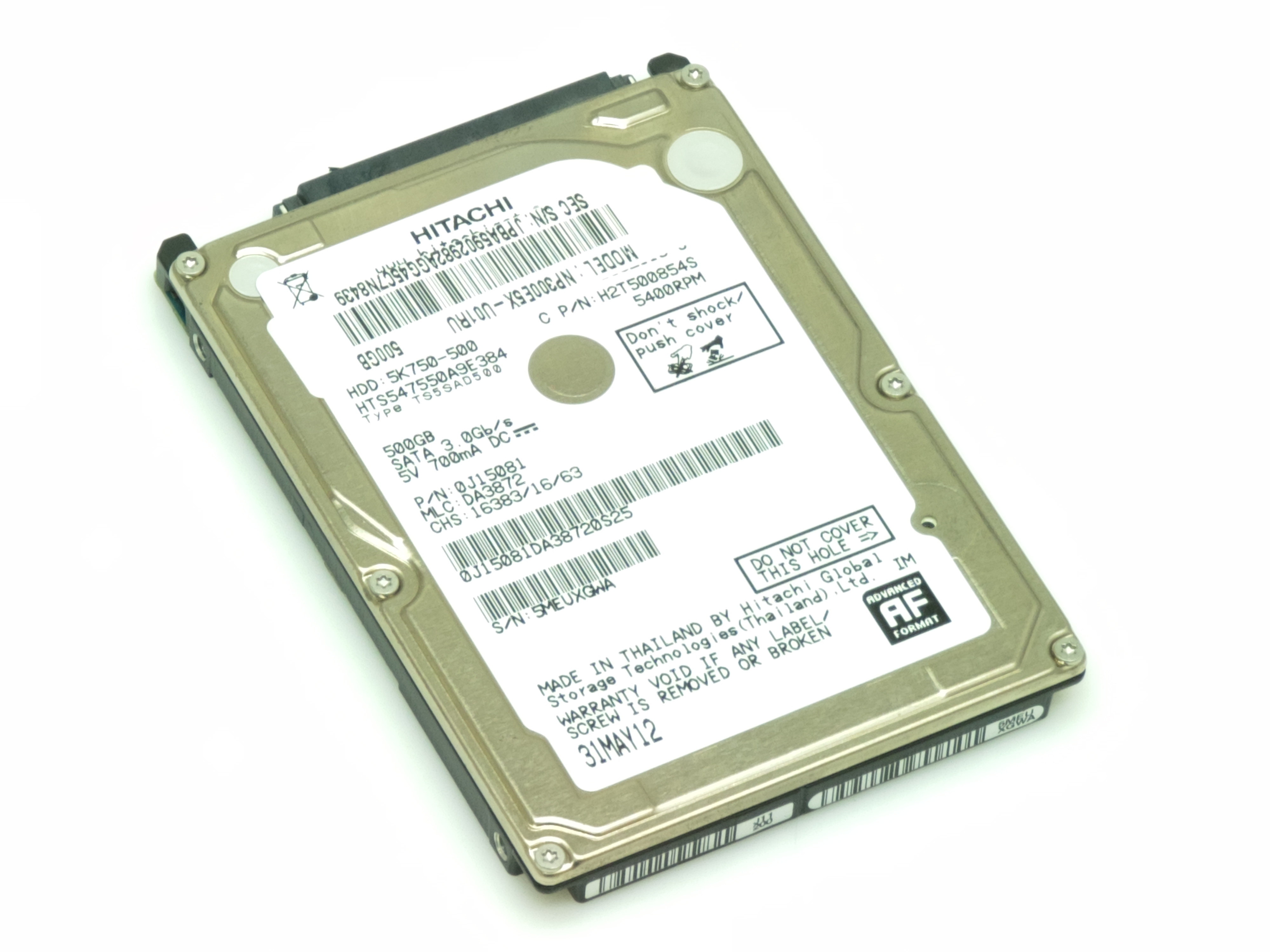 Жёсткий диск HDD 2.5 500 GB Hitachi (HTS547550A9E384)