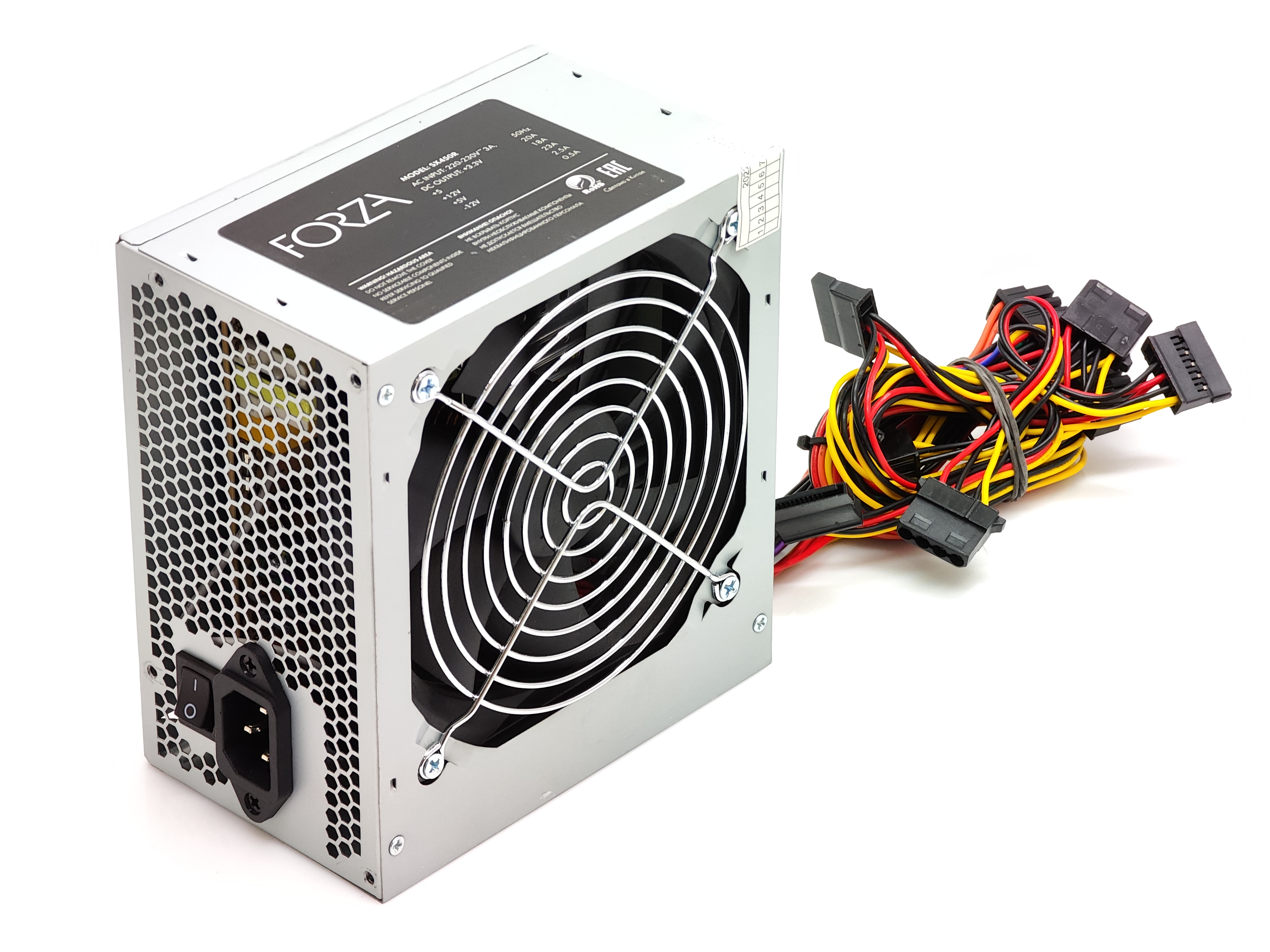 Блок Питания 450W FOXLINE Forza (SAX450R) (24, 4 CPU, 3xSata, 2xMolex)